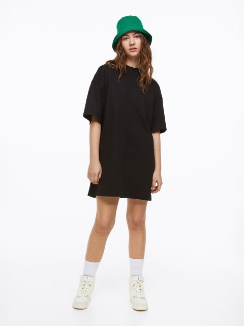 H&M Pure Cotton Oversized T-shirt Dress