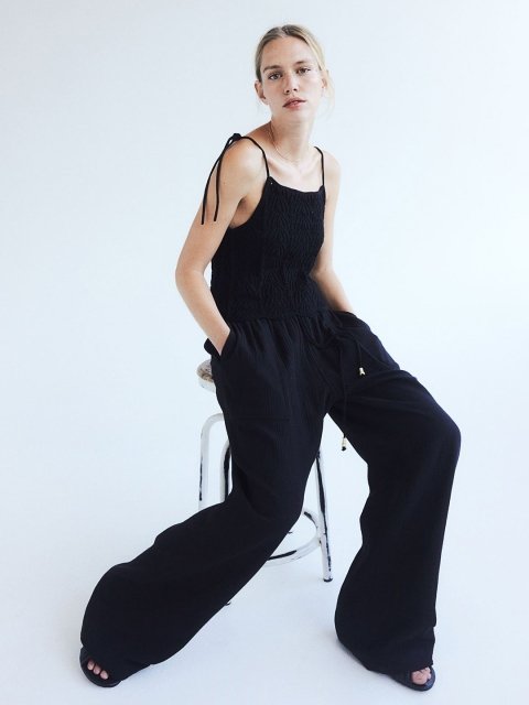 H&M Pure Cotton Pointelle-Knit Top