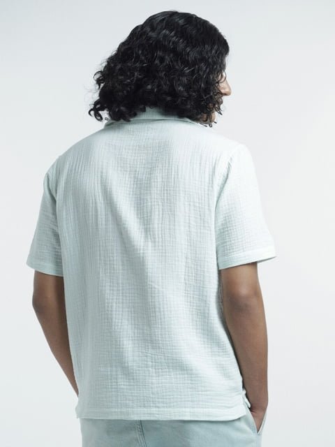 H&M Pure Cotton Regular Fit Muslin Resort Shirt