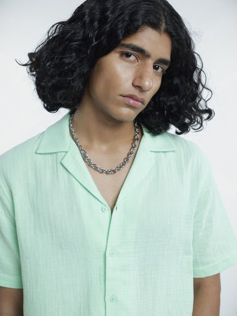 H&M Pure Cotton Regular Fit Muslin Resort Shirt