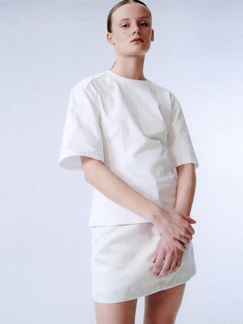 H&M Pure Cotton Tapered-Waist Top