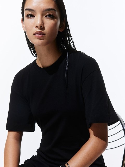 H&M Pure Cotton Waisted T-shirt Dress