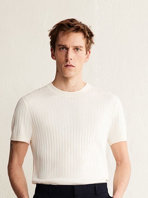 H&M Regular Fit Knitted T-shirt