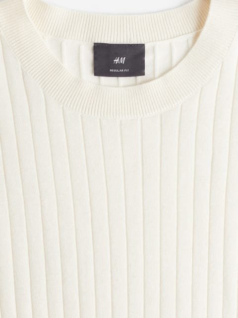 H&M Regular Fit Knitted T-shirt