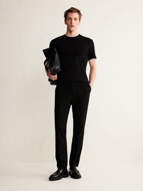 H&M Regular Fit Knitted T-shirt