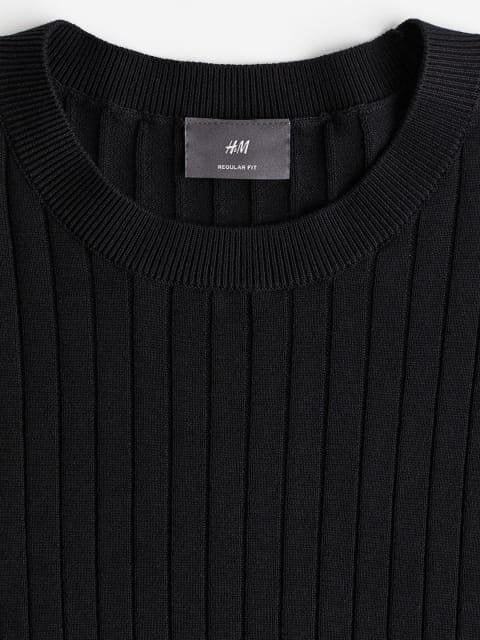 H&M Regular Fit Knitted T-shirt