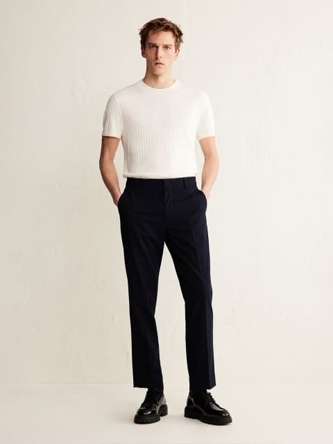 H&M Regular Fit Knitted T-shirt