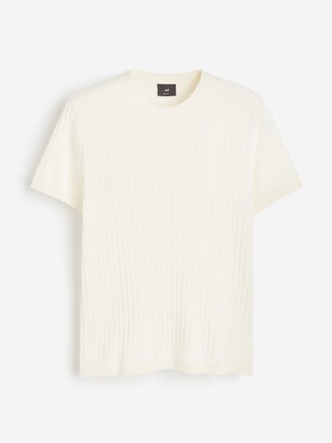 H&M Regular Fit Knitted T-shirt