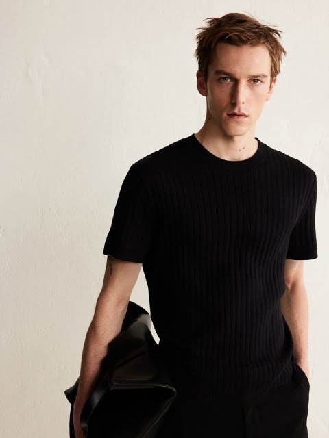 H&M Regular Fit Knitted T-shirt