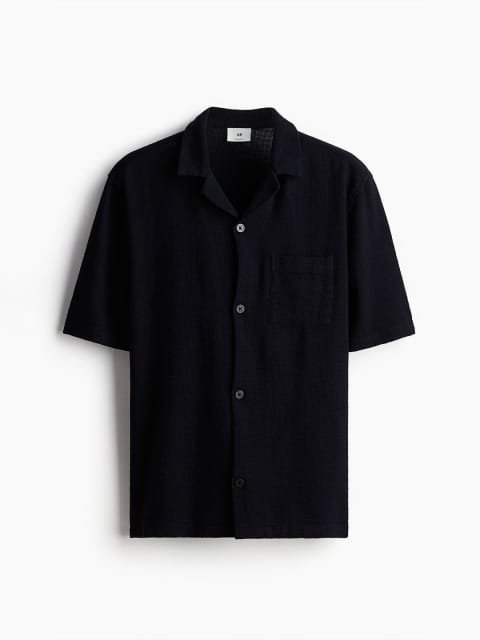 H&M Regular Fit Textured Resort Shirts