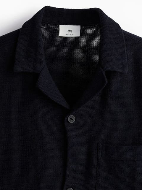 H&M Regular Fit Textured Resort Shirts