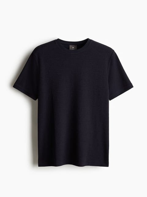 H&M Regular Fit Textured T-shirt
