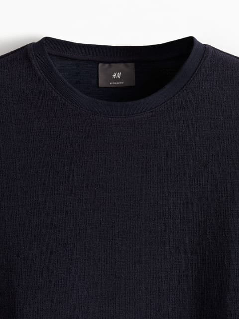 H&M Regular Fit Textured T-shirt