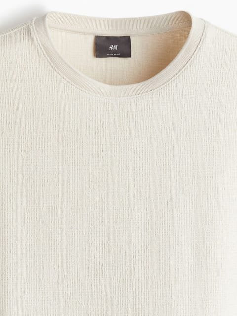 H&M Regular Fit Textured T-Shirt