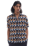H&M Relaxed Fit Half Sleeve Printed Shirt