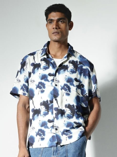 H&M Relaxed Fit Printed Shirt