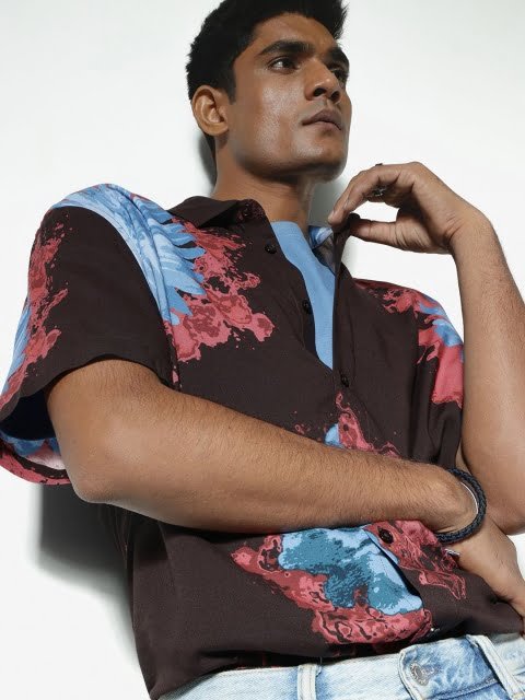 H&M Relaxed Fit Printed Shirt