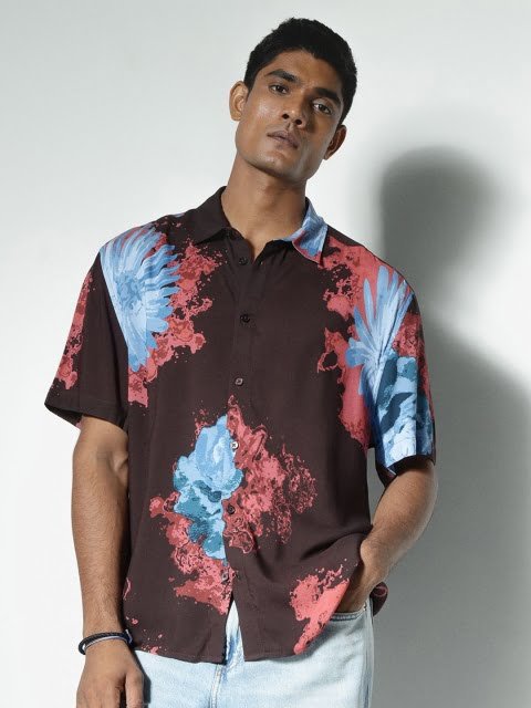 H&M Relaxed Fit Printed Shirt