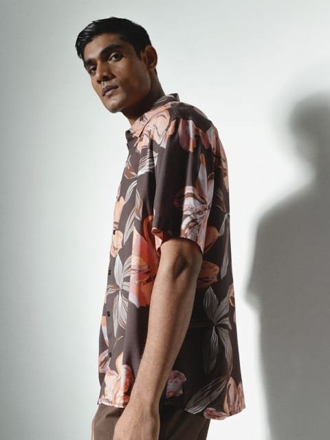 H&M Relaxed Fit Printed Shirt