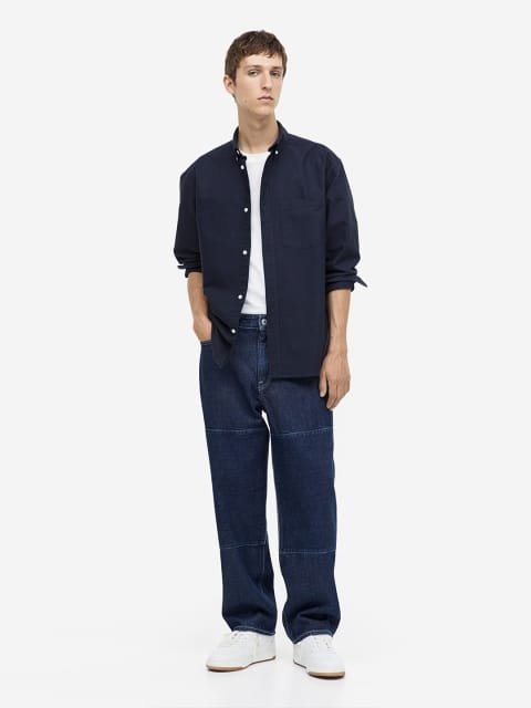 H&M Relaxed Fit Pure Cotton Oxford Shirt