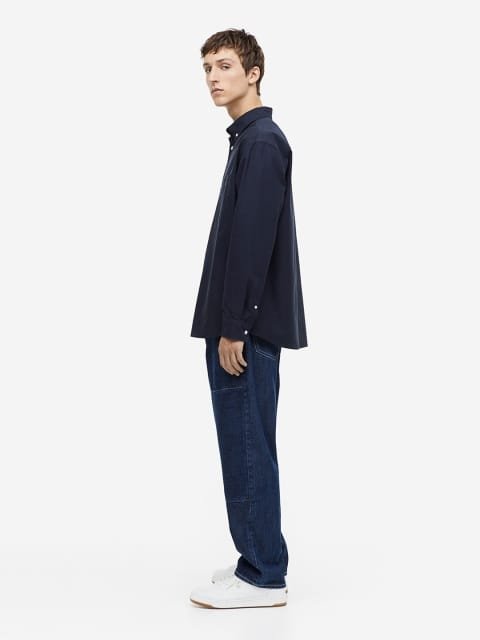 H&M Relaxed Fit Pure Cotton Oxford Shirt