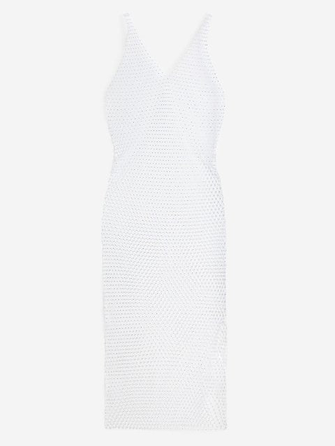 H&M Rhinestone-Embellished Net Dress