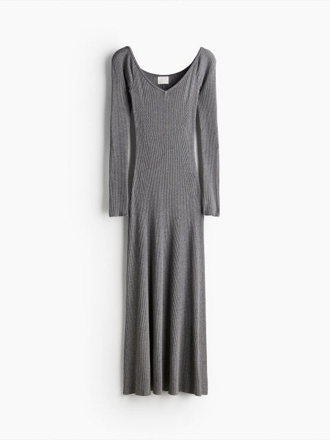 H&M Rib-Knit Off-The-Shoulder Dress