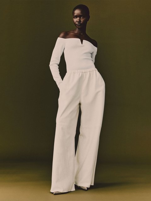 H&M Rib-Knit Off-The-Shoulder Top