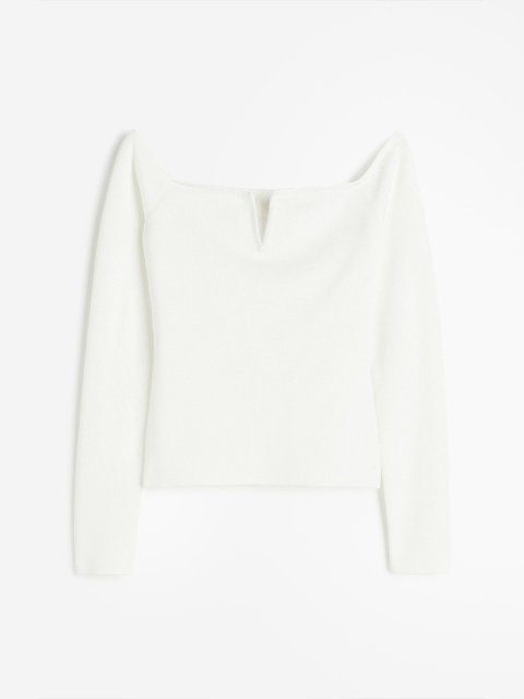 H&M Rib-Knit Off-The-Shoulder Top