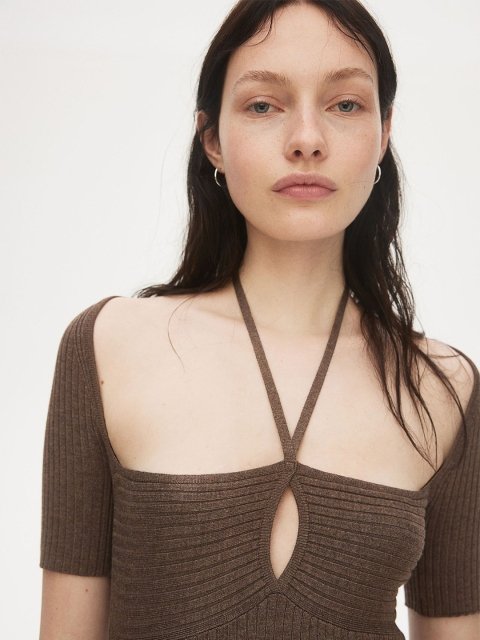 H&M Rib-Knit Tie-Detail Dresses
