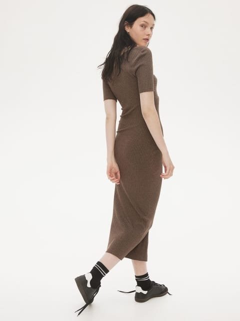 H&M Rib-Knit Tie-Detail Dresses