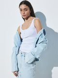 H&M Ribbed Button-Top Vest Top