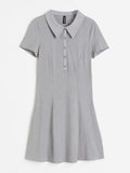H&M Ribbed Collared Dress