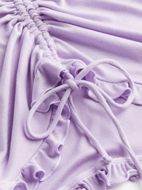 H&M Ribbed Drawstring-Detail Top