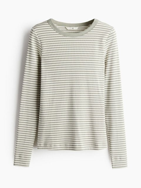 H&M Ribbed Jersey Top