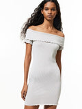 H&M Ribbed Off Shoulder Dress