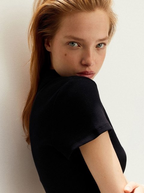 H&M Ribbed Polo Shirt
