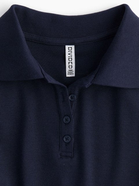 H&M Ribbed Polo Shirt