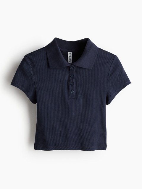 H&M Ribbed Polo Shirt