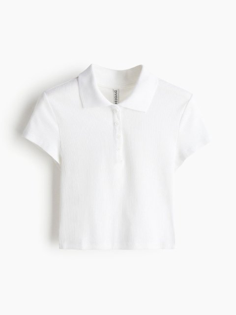 H&M Ribbed Polo Shirt