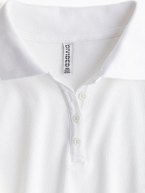 H&M Ribbed Polo Shirt