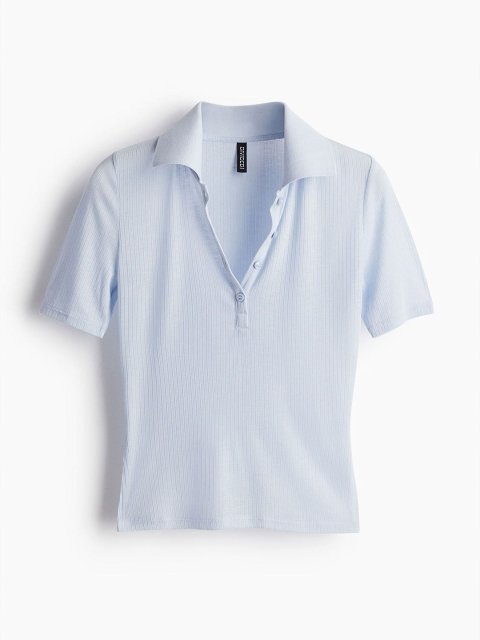 H&M Ribbed Polo Shirt
