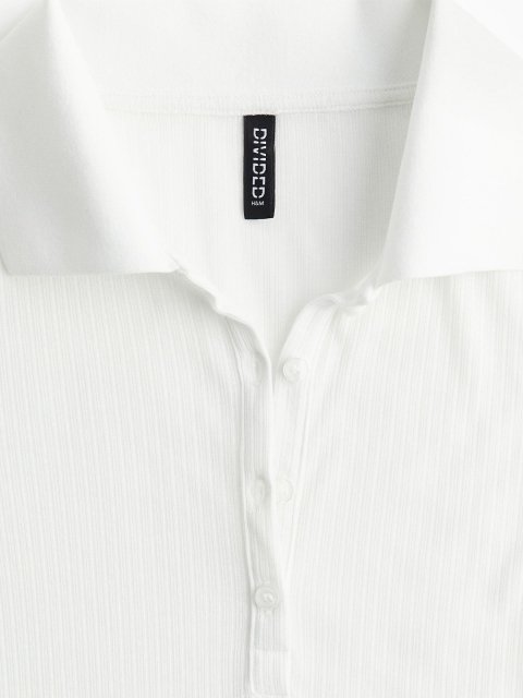 H&M Ribbed Polo Top