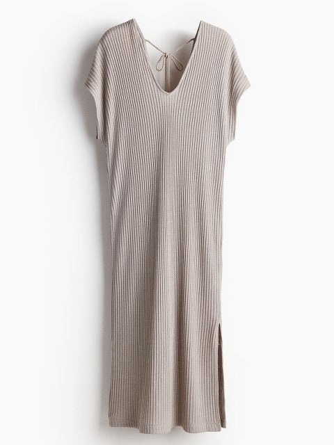 H&M Ribbed V-Neck Dress