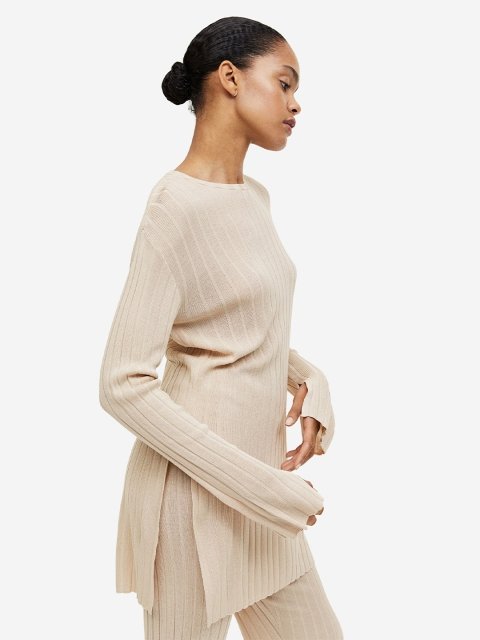 H&M Ribbed Viscose-Blend Top