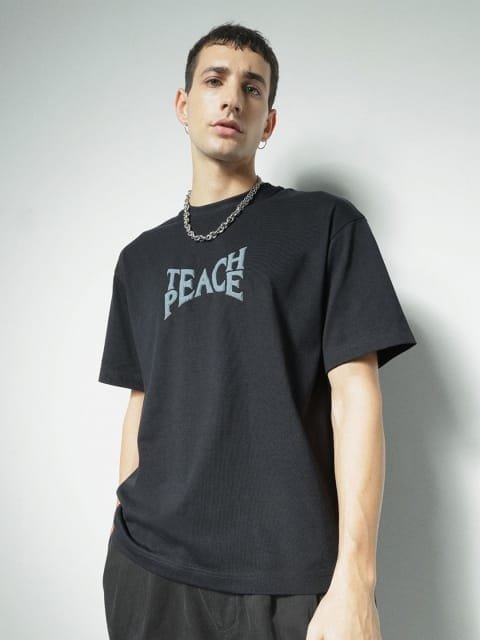 H&M Round Neck Printed T-Shirt