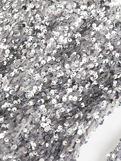 H&M Sequined Deep-Back Dress