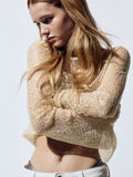 H&M Sequined Mesh Top