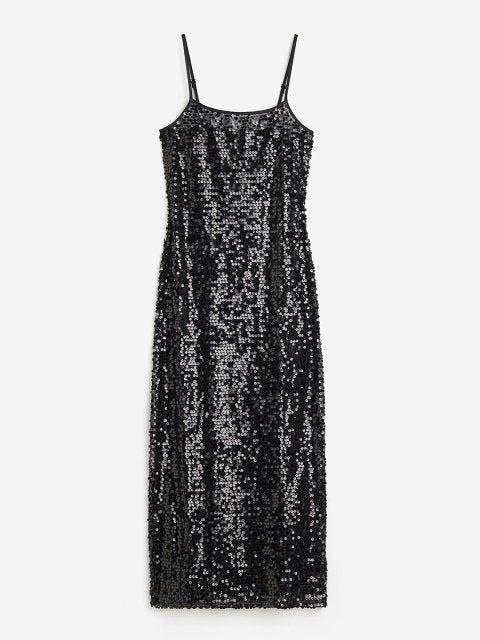 H&M Sequined Slip Dress