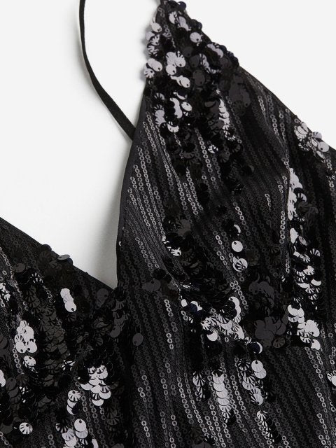 H&M Sequined Slip Dress